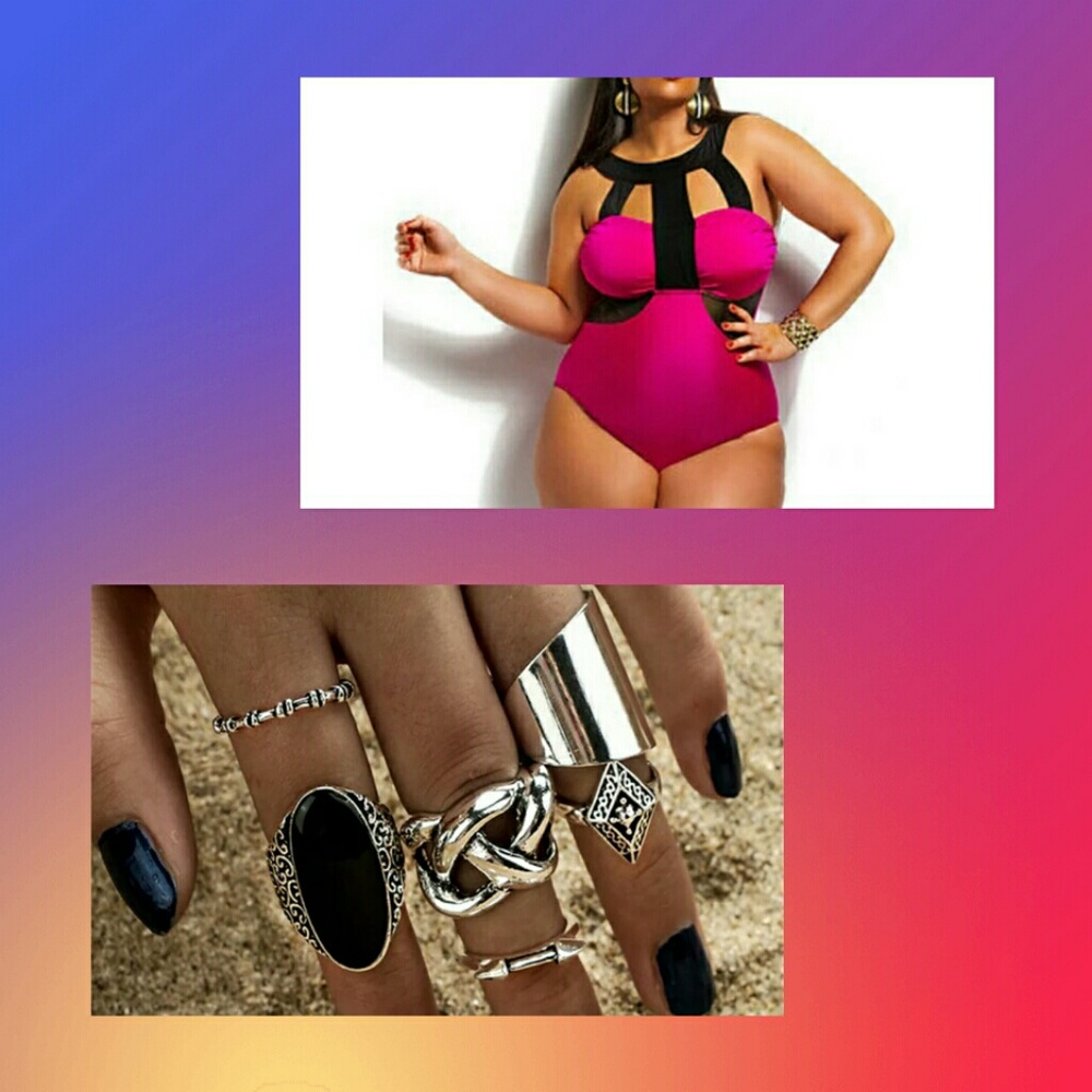 😲🔥💥😎Hot pink ring combo plus size XXL
